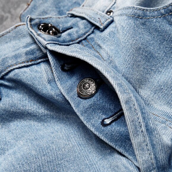 Chrome Heart Leather Patch Jeans - Picture 5 of 13